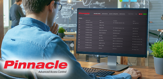 Man sitting at a monitor using Pinnacle software