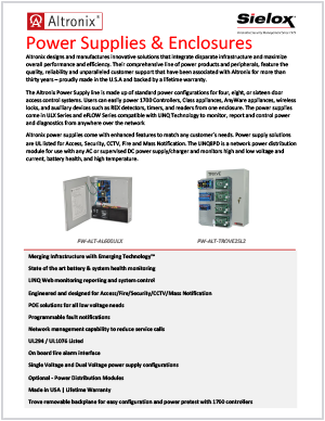 Product Datasheets - Sielox Access Control Solutions
